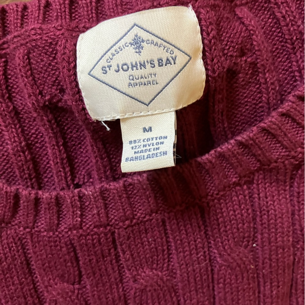 St. John's Bay Women's Deep Red Cowl Sweater